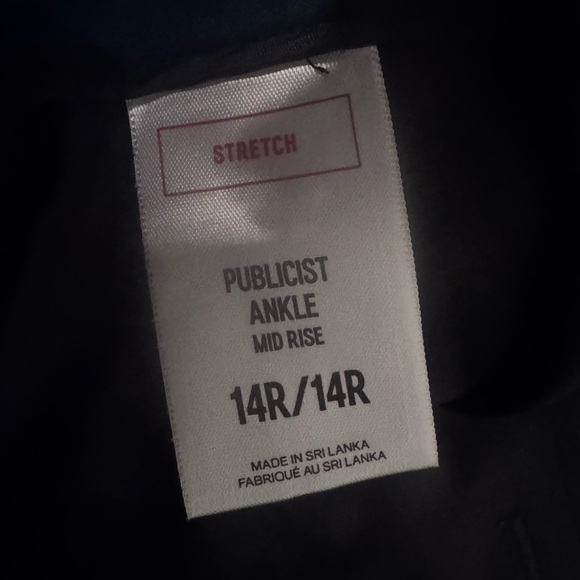 Express Publicist Ankle Mid Rise Teal Women's Dress Pant size 14R - Picture 5 of 5